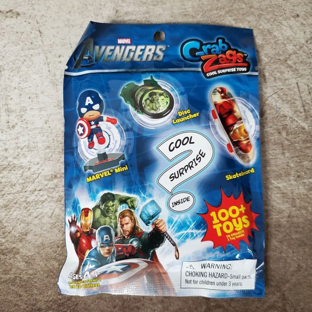 2012 Marvel Avengers Superheros Grab Zags Toy Mystery Surprise - Series 1